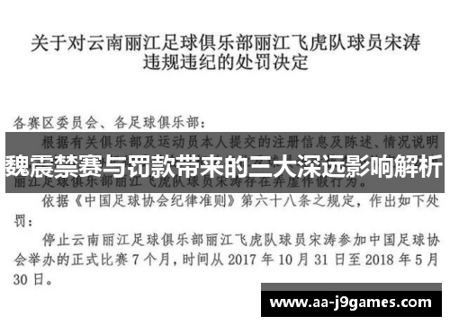 魏震禁赛与罚款带来的三大深远影响解析